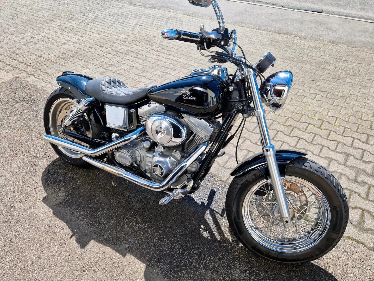 Harley-Davidson Dyna Super Glide FXDX mit Eintragungen, seitliches Kennzeichen, LED Fekete - 1