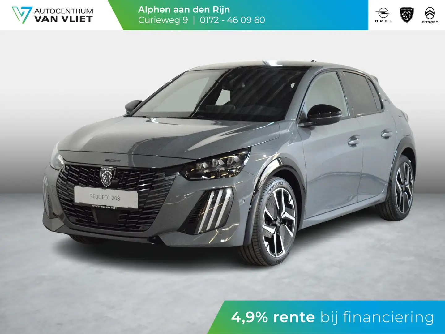 Peugeot 208 Hybrid 100 e-DCS6 GT PANORAMADAK | 360 CAMERA MET Grijs - 1
