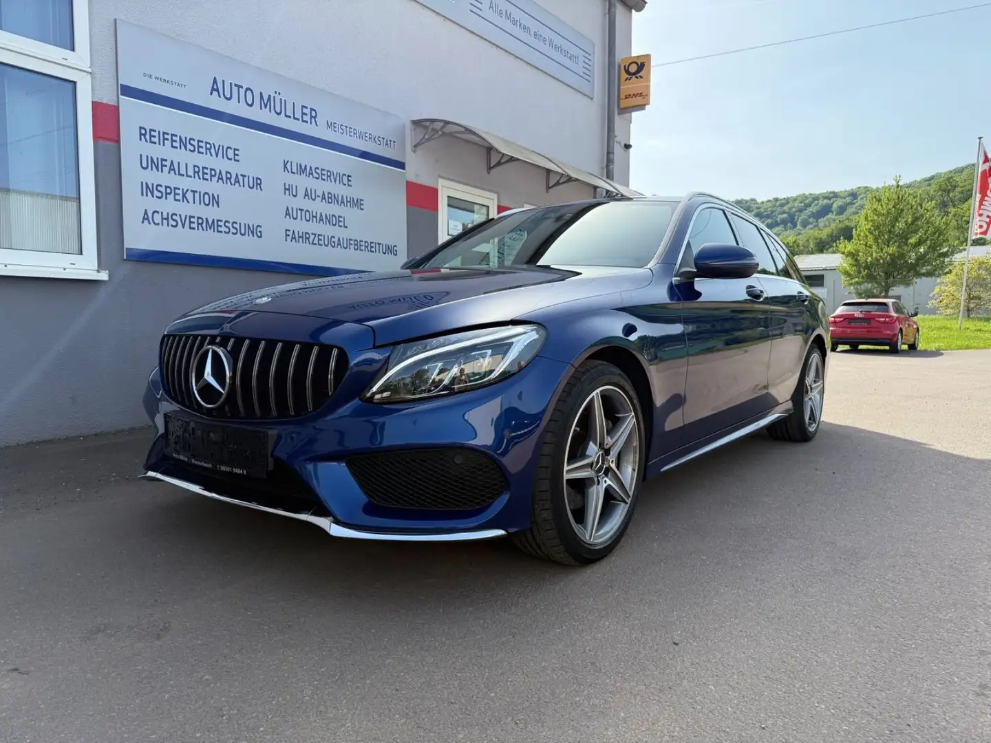 Mercedes-Benz C 200 T-Modell, 4Matic, AMG-LINE, SHZ, AHK Blau - 1