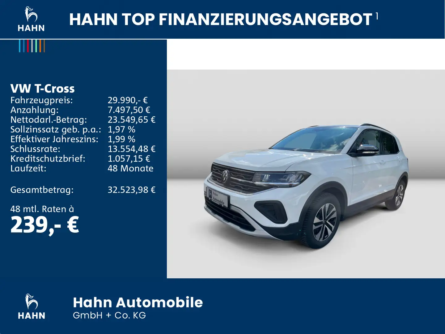 Volkswagen T-Cross ENERGY 1.0TSI 116PS DSG NAVI ALLWETTER Weiß - 2