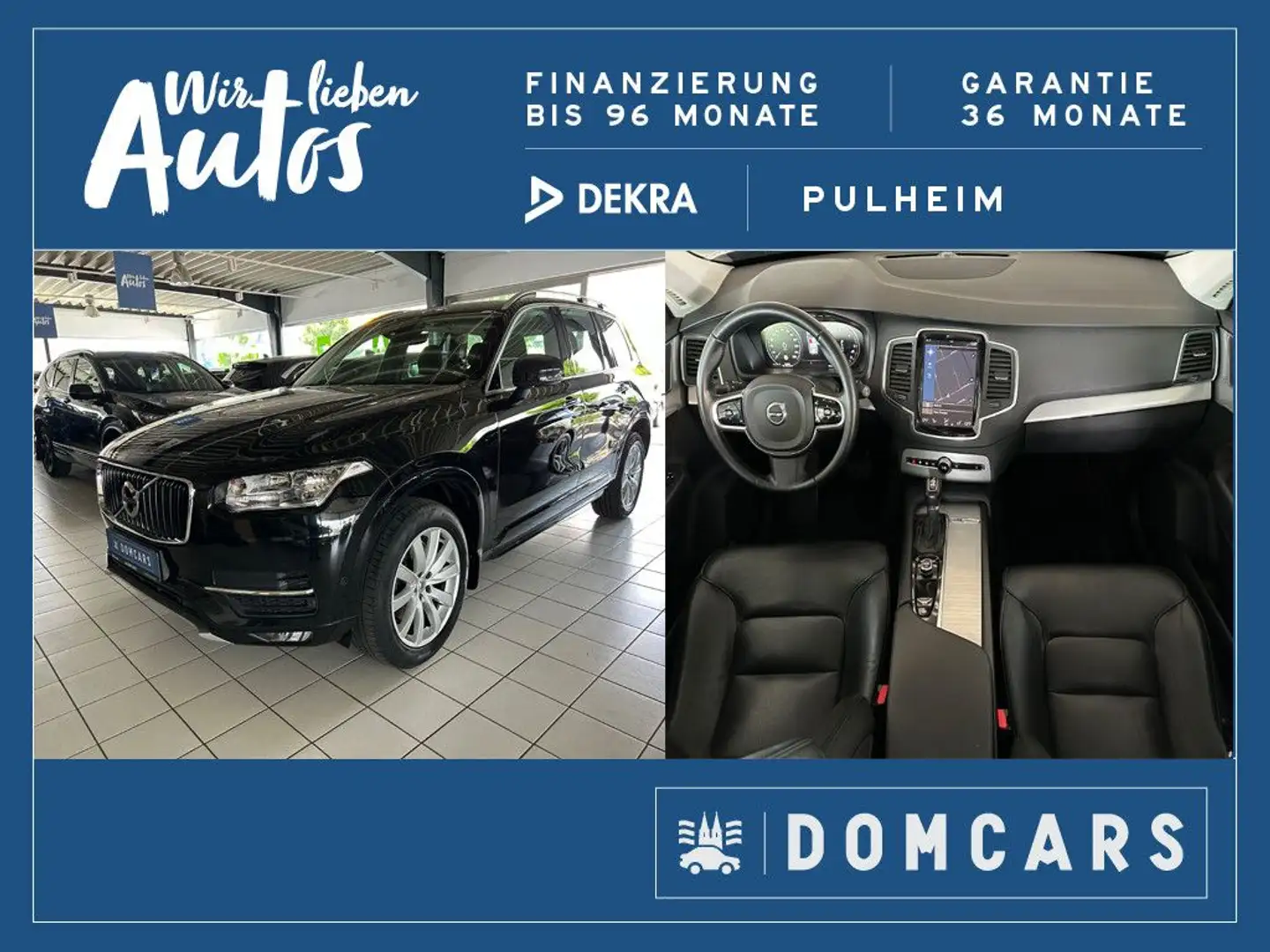 Volvo XC90 Momentum 2WD//GARANTIE/LEDER/ALU/NAVI/PDC/ Schwarz - 1