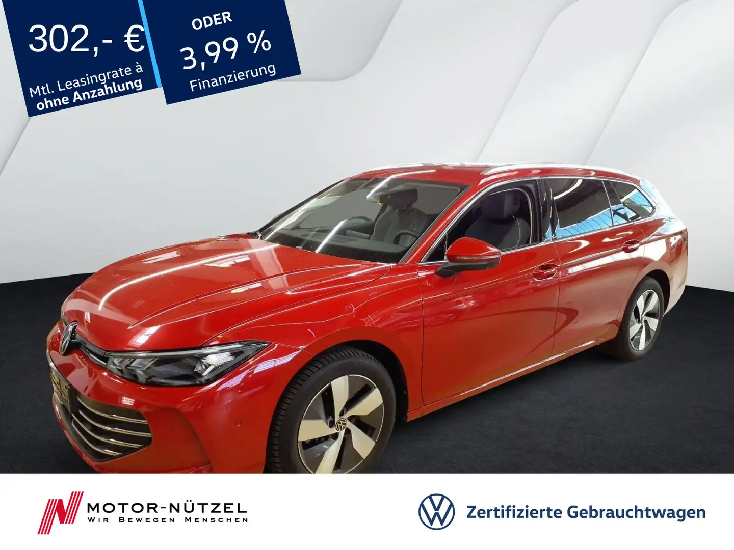 Volkswagen Passat Variant 1.5 eTSI DSG BUSINESS LED+NAV+AHK Rood - 1