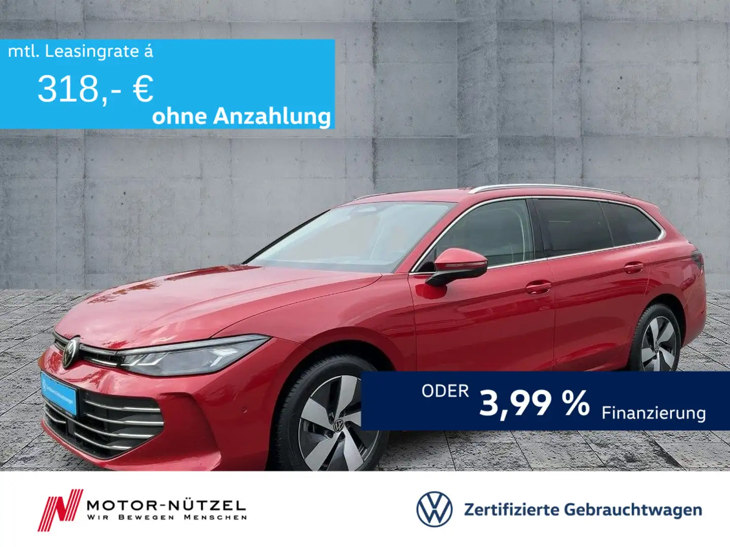 Volkswagen Passat Variant 1.5 eTSI DSG BUSINESS LED+NAV+AHK Roşu - 1