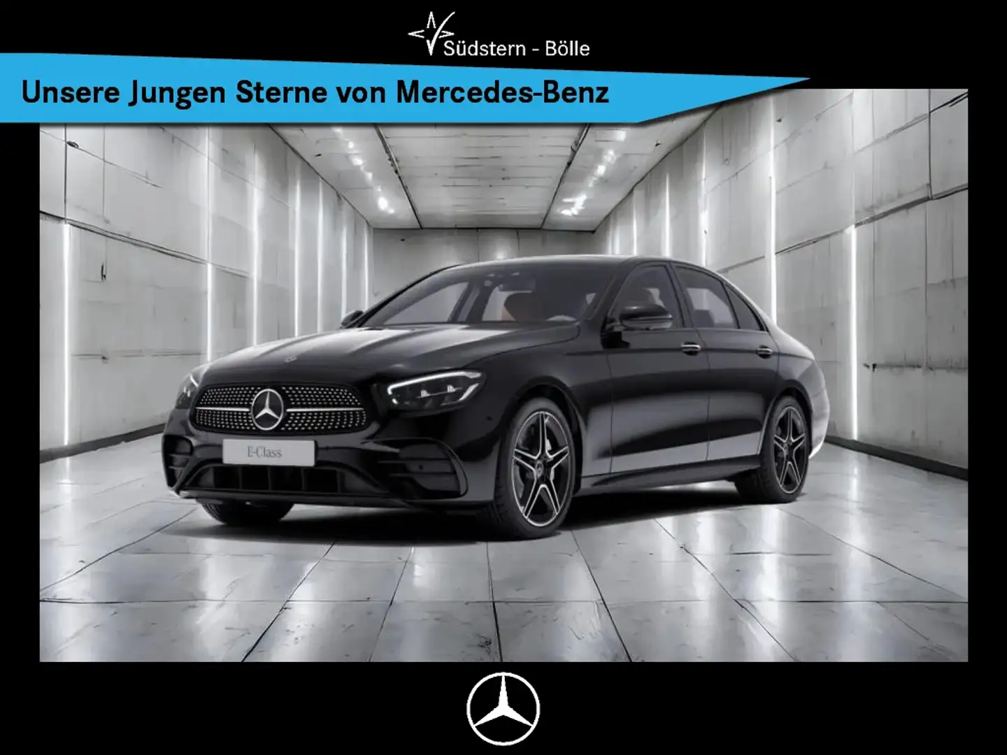 Mercedes-Benz E 300 e 4M AMG+AHK+DISTRONIC+PANO-DACH+360°KAM Schwarz - 1
