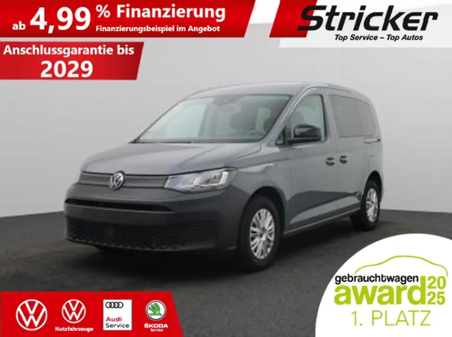 Volkswagen Caddy Kombi 2.0TDI 253,-ohne Anzahlung AHK Kamera Grau - 2