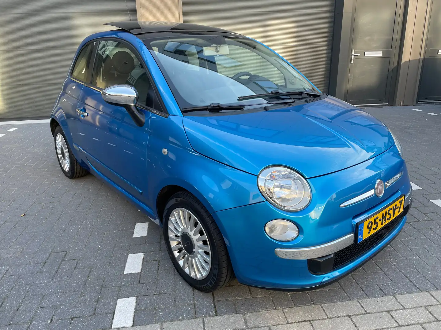 Fiat 500 1.2 Lounge Blauw - 1