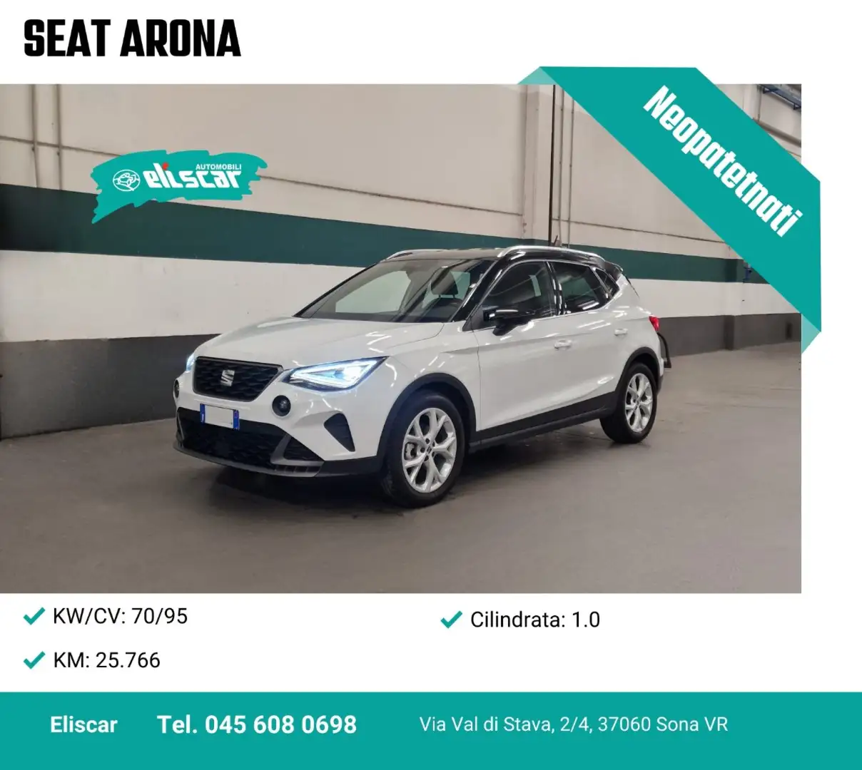 SEAT Arona 1.0 EcoTSI FR Bianco - 1