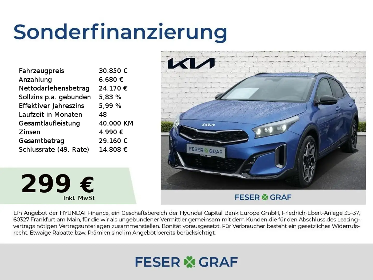 Kia XCeed 1.6T 180 DCT GT Line Memory SOUND Alu-18` Blau - 1