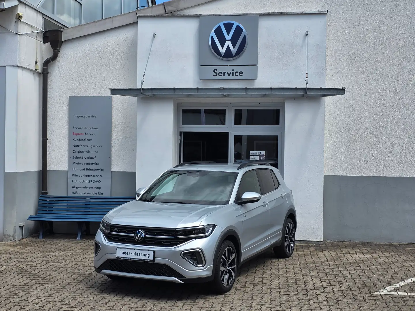 Volkswagen T-Cross R-Line 1.0 TSI DSG, IQ.Light, AHK, 4 J.Garantie Silber - 1