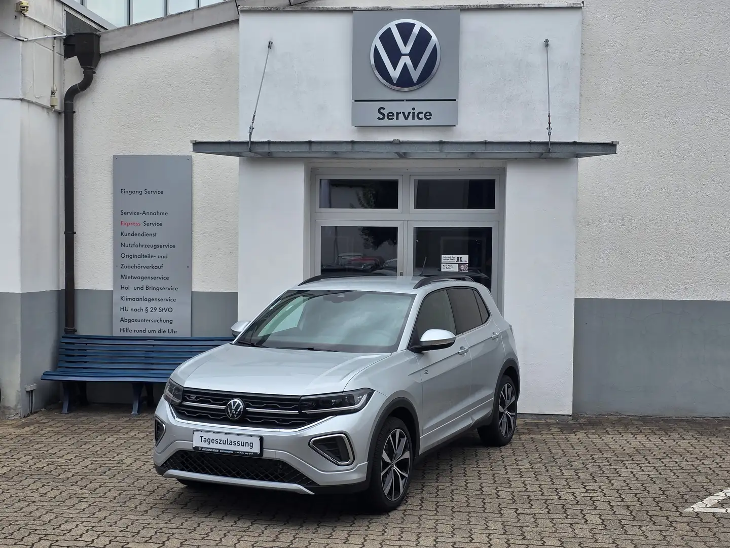 Volkswagen T-Cross R-Line 1.0 TSI DSG, IQ.Light, AHK, 4 J.Garantie Plateado - 1