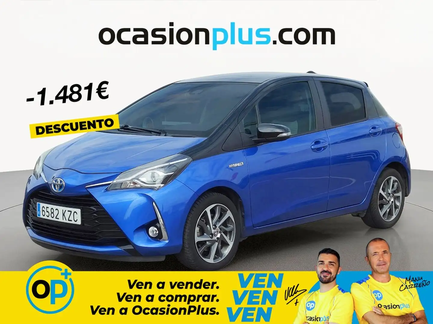 Toyota Yaris 100H 1.5 Feel! Azul - 1