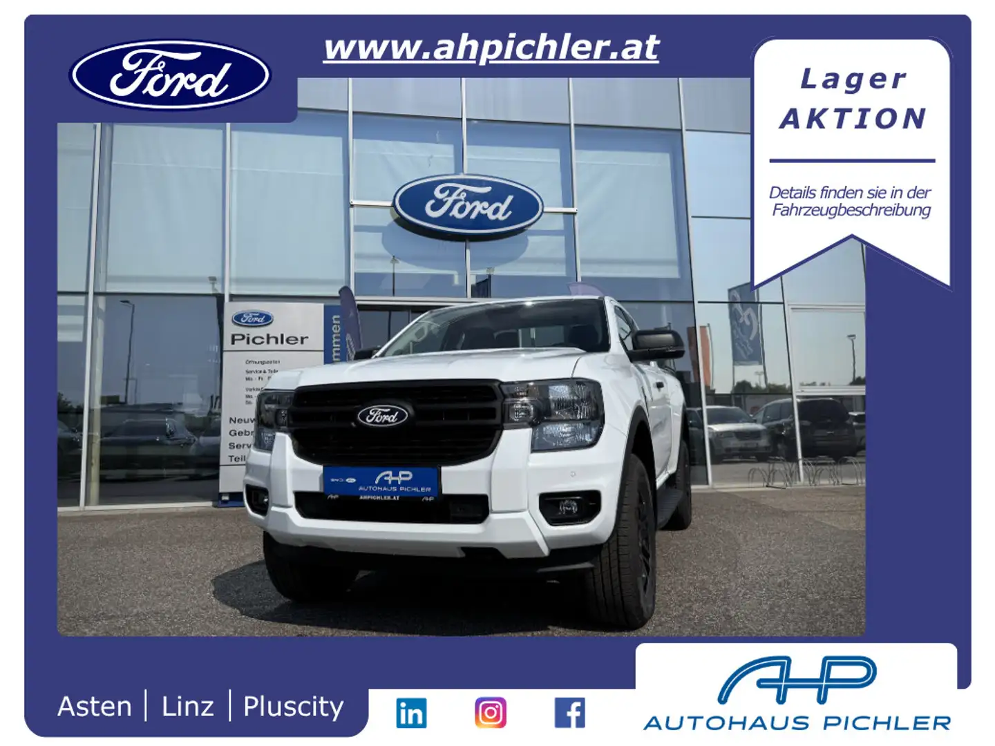 Ford Ranger Ranger XLT Extrakabine 3,0 EcoBlue 240PS Aut. -... Weiß - 1