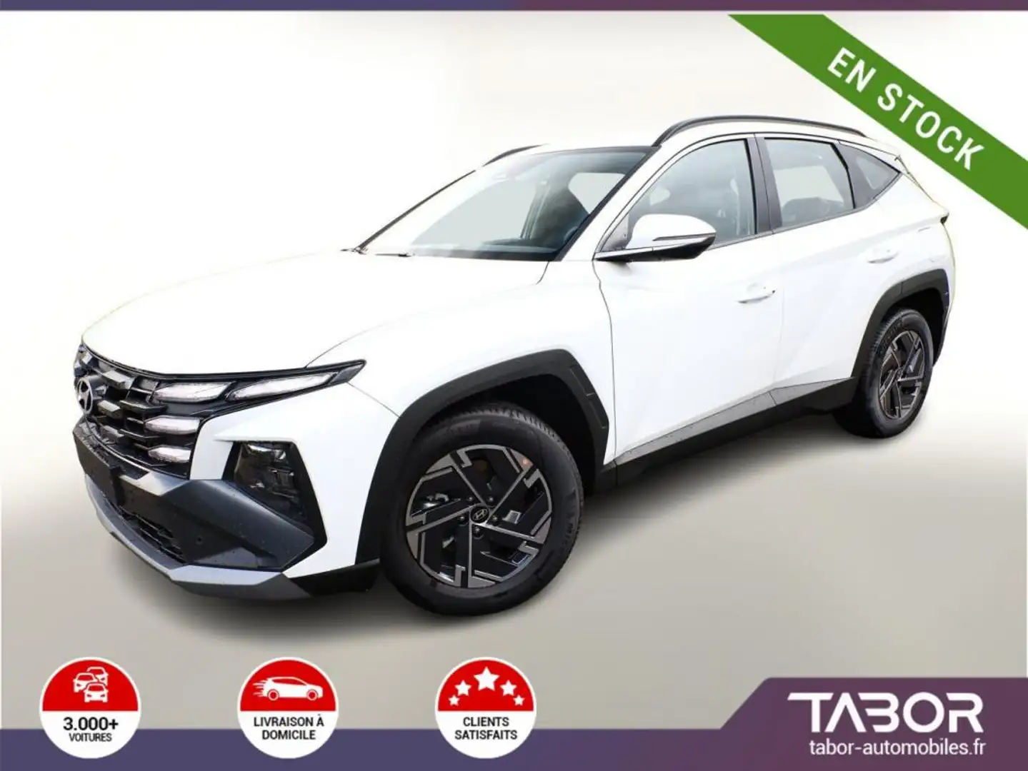 Hyundai TUCSON 1.6 HEV 215 DCT LED GPS cam PDC Blanc - 1