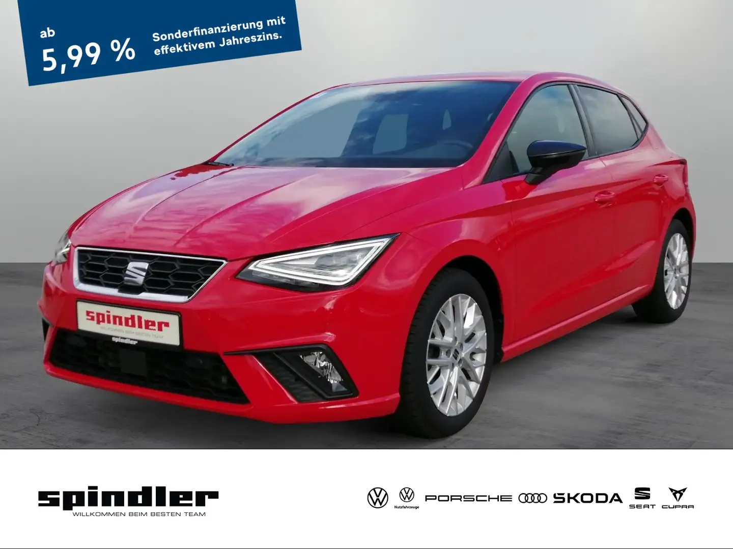SEAT Ibiza FR 1.5 TSI DSG / LED, Navi, RFK, SHZ, DAB+ Rot - 1