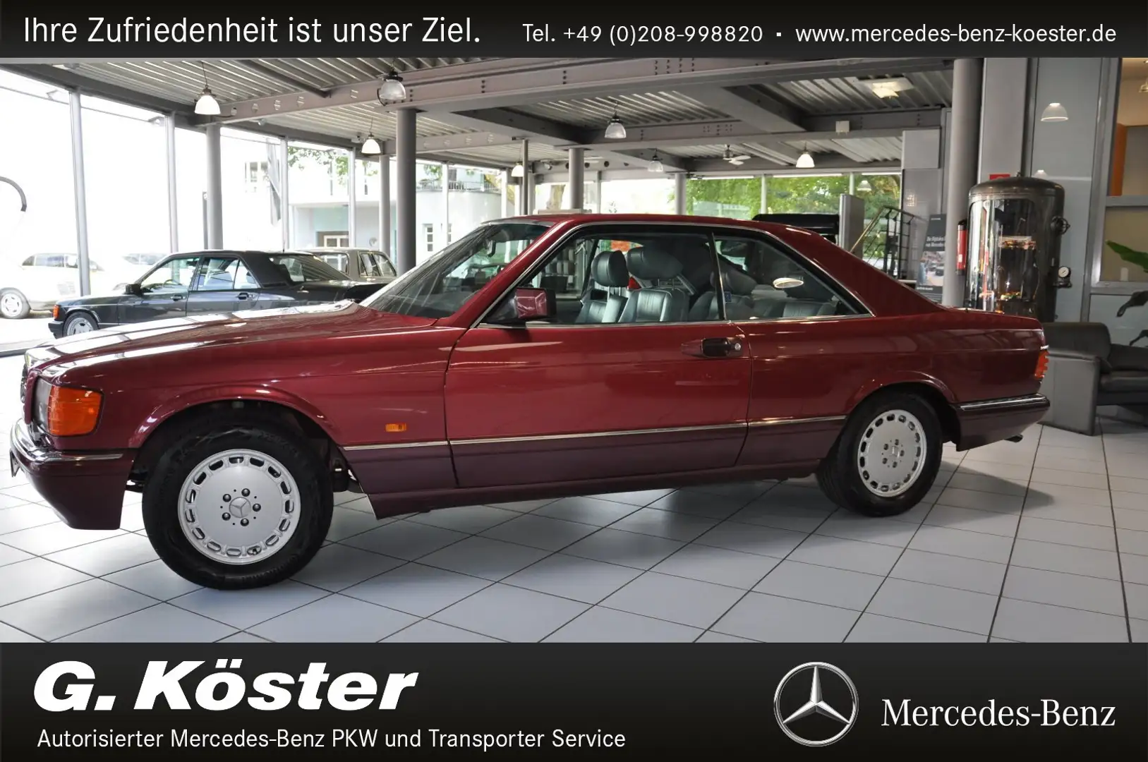 Mercedes-Benz 560 SEC 560 original 58200 KM Rood - 2