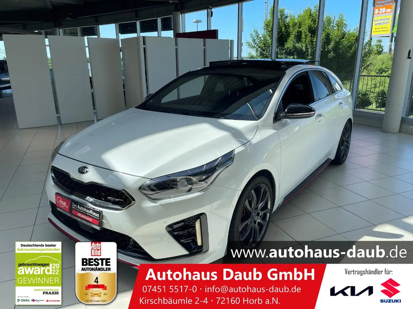 Kia ProCeed / pro_cee'd pro cee´d / ProCeed 1.6 T-GDI GT+AHK+Pano+Navi+K Weiß - 1