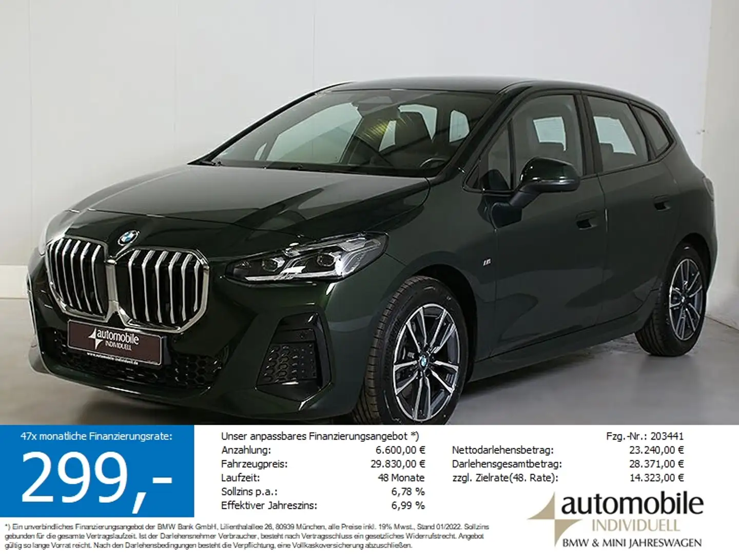 BMW 218 i Active Tourer M Sportpaket Widescreen LED A Vert - 1