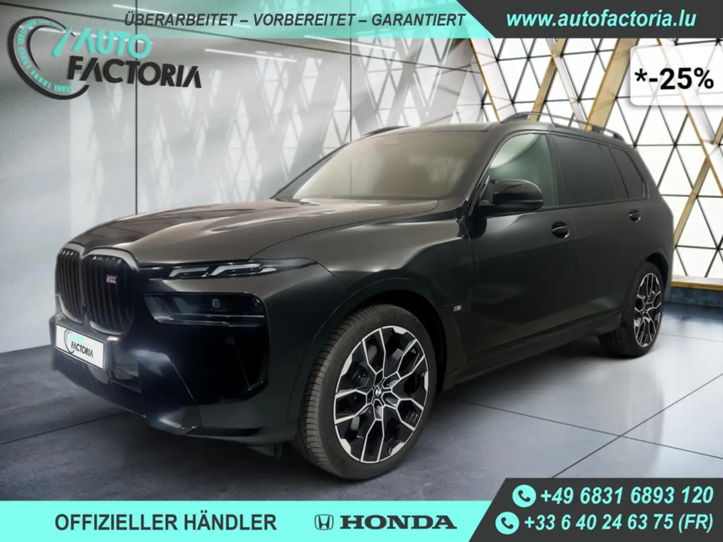 BMW X7 M60I 530PS G8 4x4+SKY LOUNGE+NAVI+LEDER+360KAM -25 Nero - 1