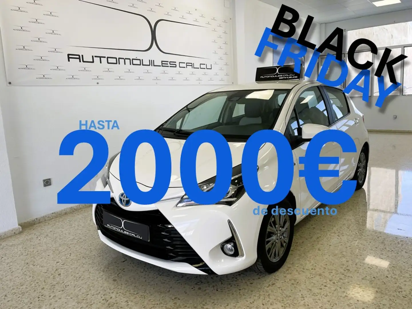 Toyota Yaris 100H 1.5 Active Blanc - 1