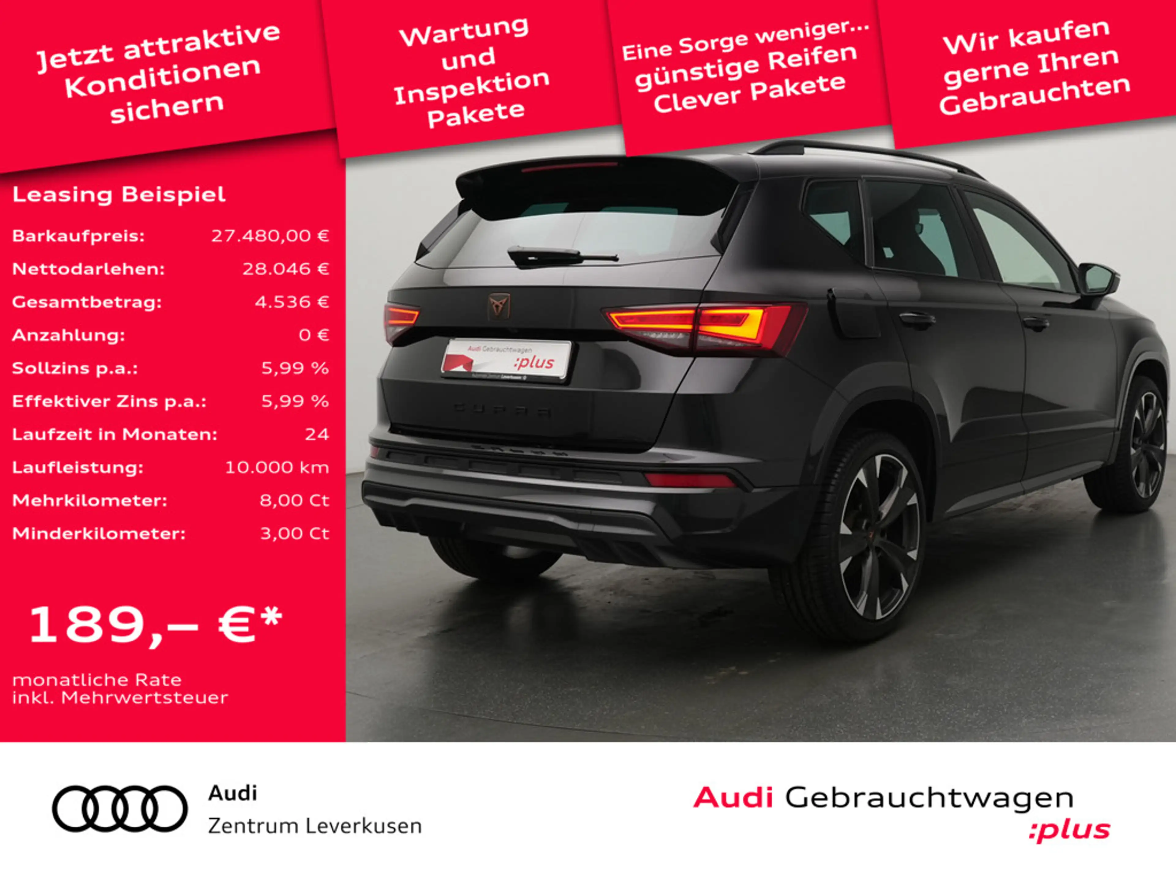 CUPRA Ateca DSG VIRT AHK ACC KAM NAVI SHZ PDC LED — photo 2