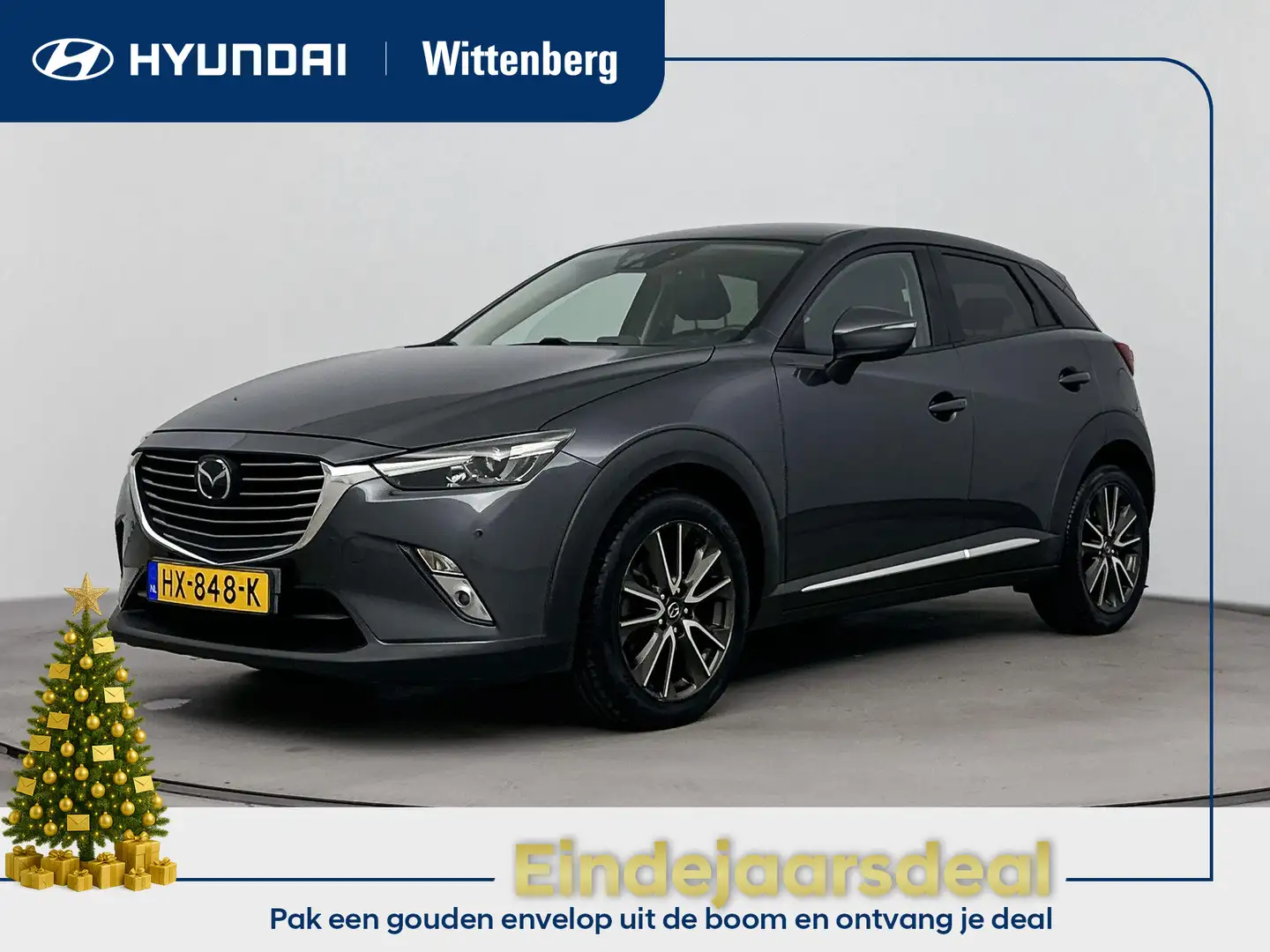 Mazda CX-3 2.0 SkyActiv-G 120 GT-M | Lage km-stand! | Leer | Grijs - 1