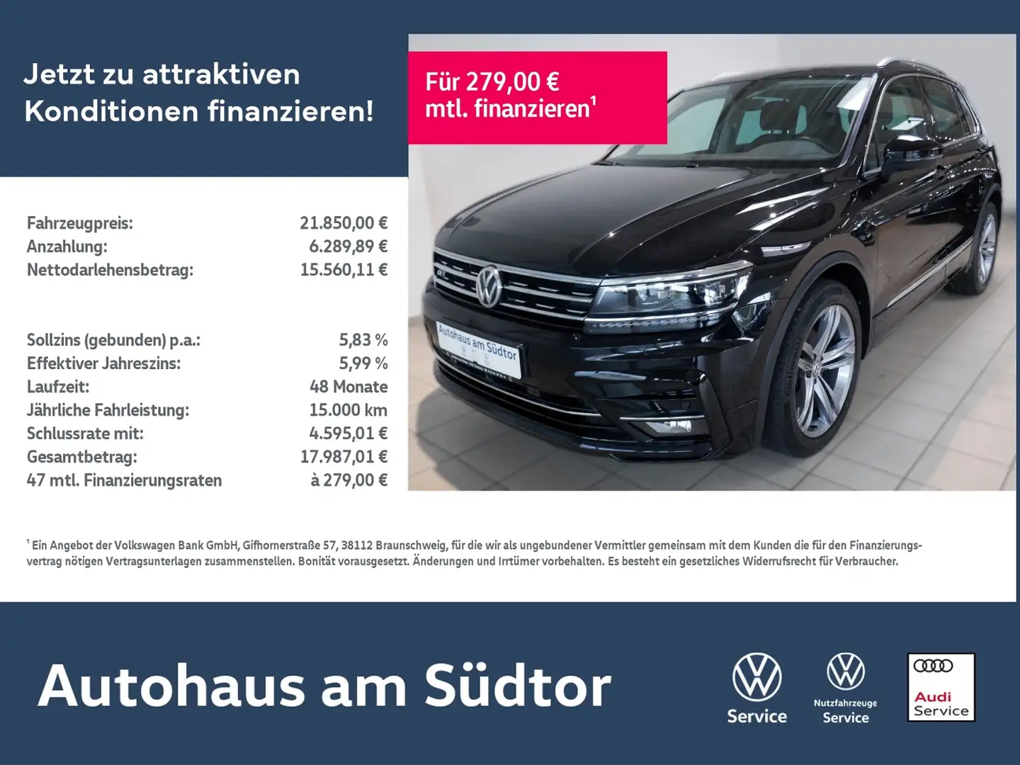 Volkswagen Tiguan JOIN 2.0 TDI | LED AHK RFK ACC Navi Noir - 1