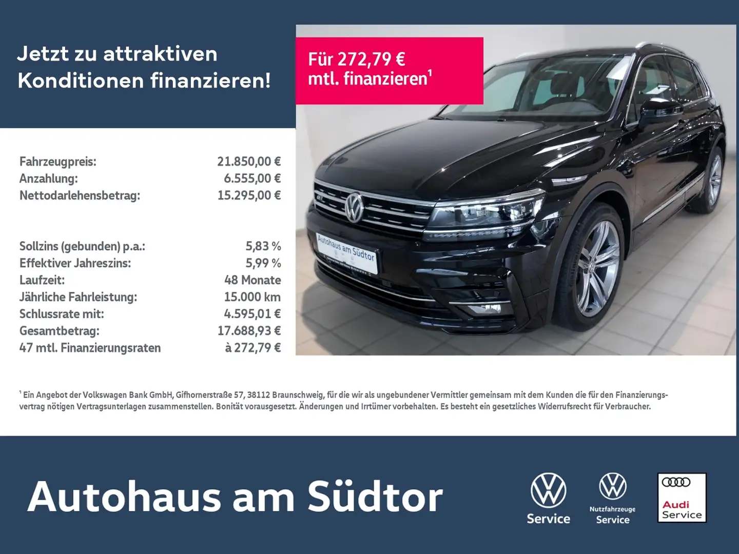 Volkswagen Tiguan JOIN 2.0 TDI | LED AHK RFK ACC Navi Schwarz - 1