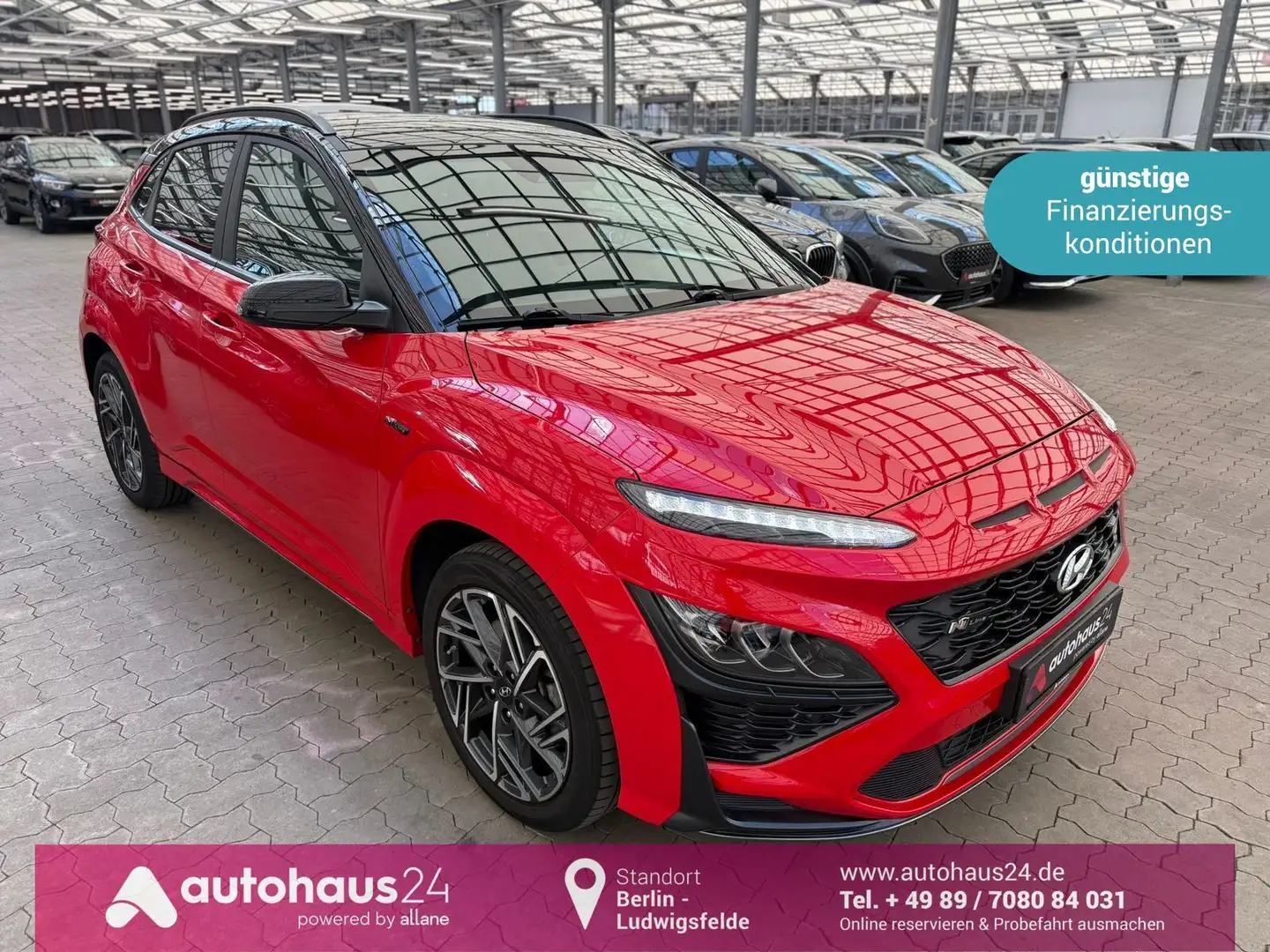 Hyundai KONA 1.6 T-GDI N Line LED|Navi|Kamera|ACC|Sitzhz Zwart - 1