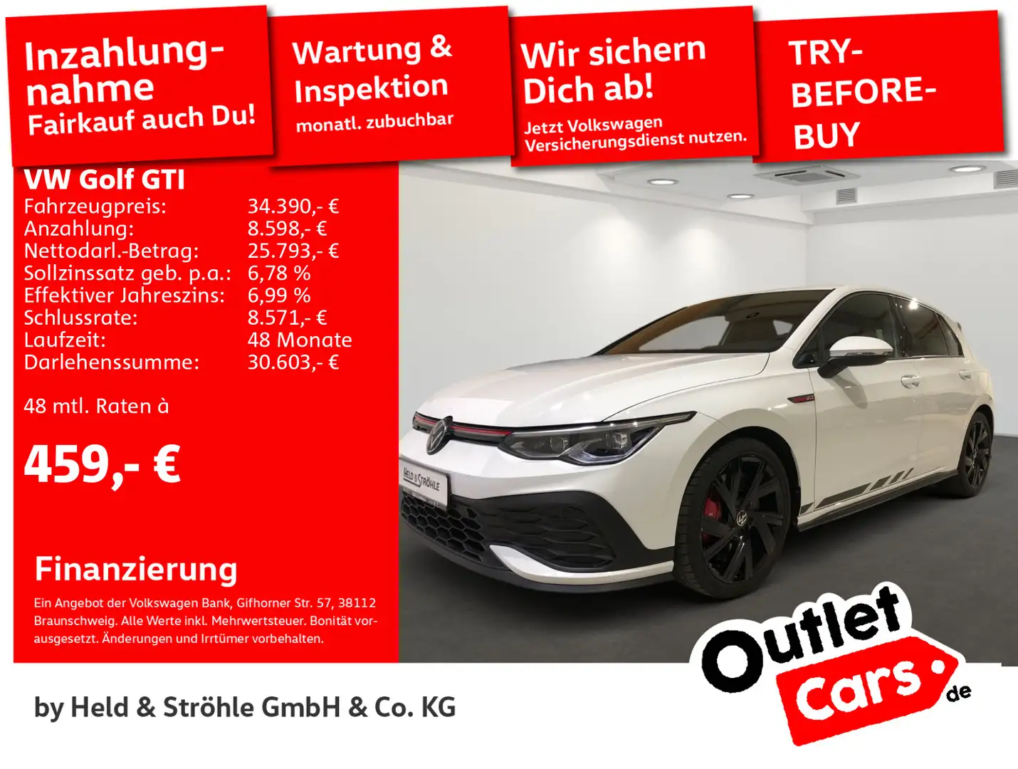 Volkswagen Golf GTI Clubsport 2.0 TSI DSG 18 ACC LED+ NAVI Weiß - 1