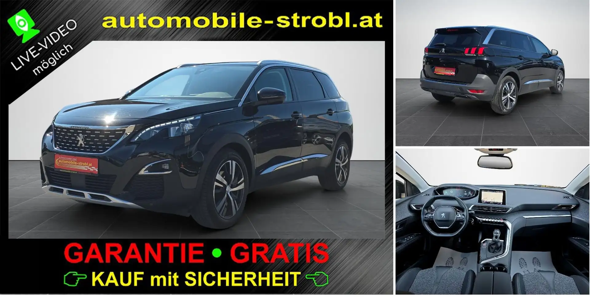 Peugeot 5008 1.5 HDi Allure LED Virt.C Navi GARANTIE Schwarz - 1