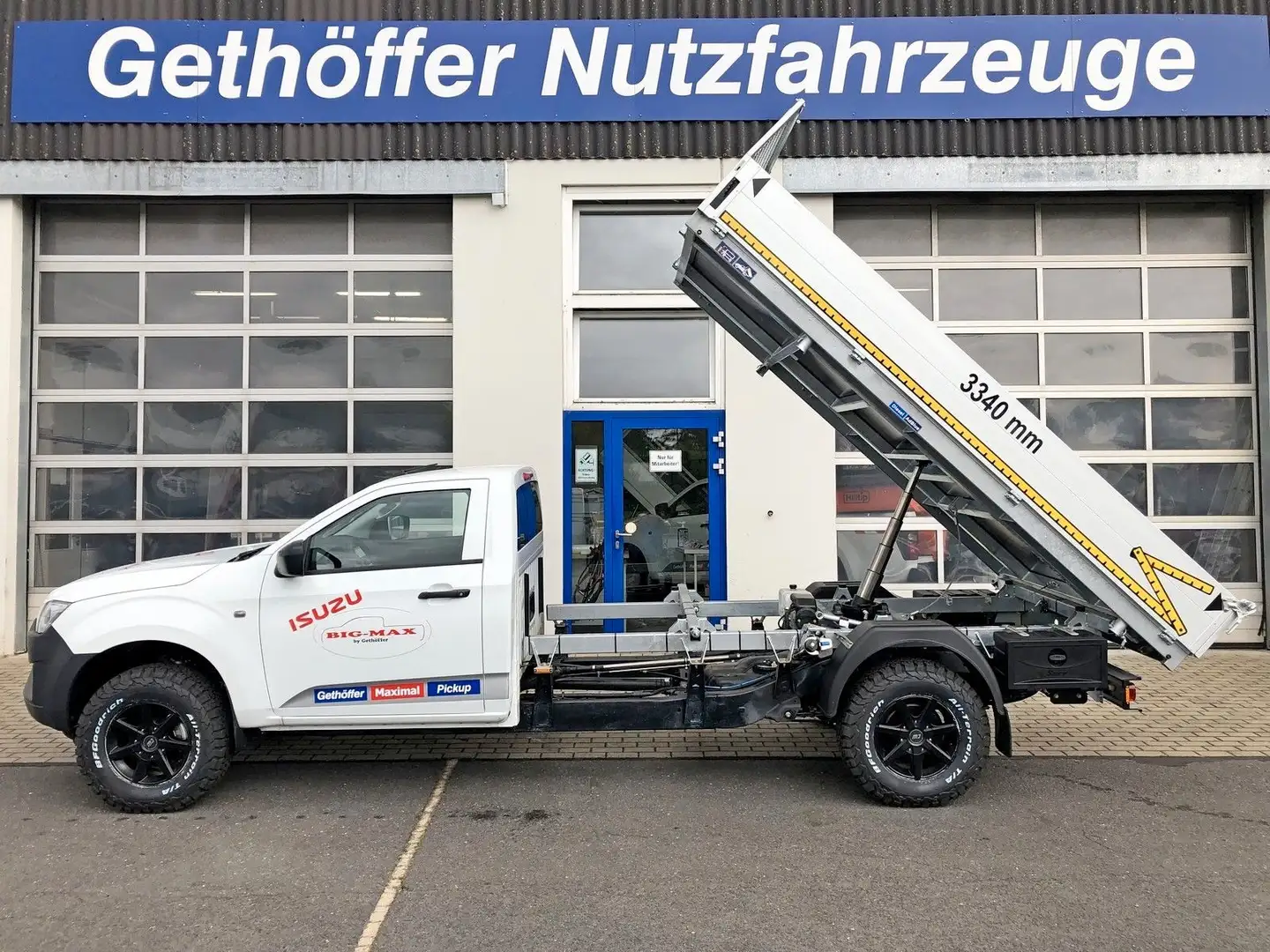 Isuzu D-Max Single Cab 4x4 L BIG-MAX L3+Kipper Weiß - 2