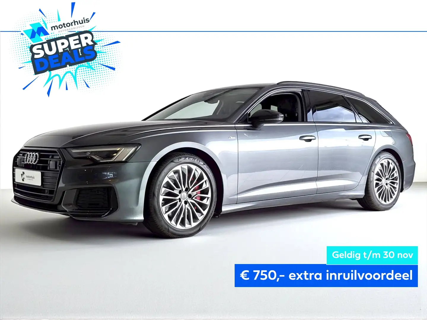 Audi A6 Avant 55 TFSI e quattro 367pk S tronic Competition Gris - 1