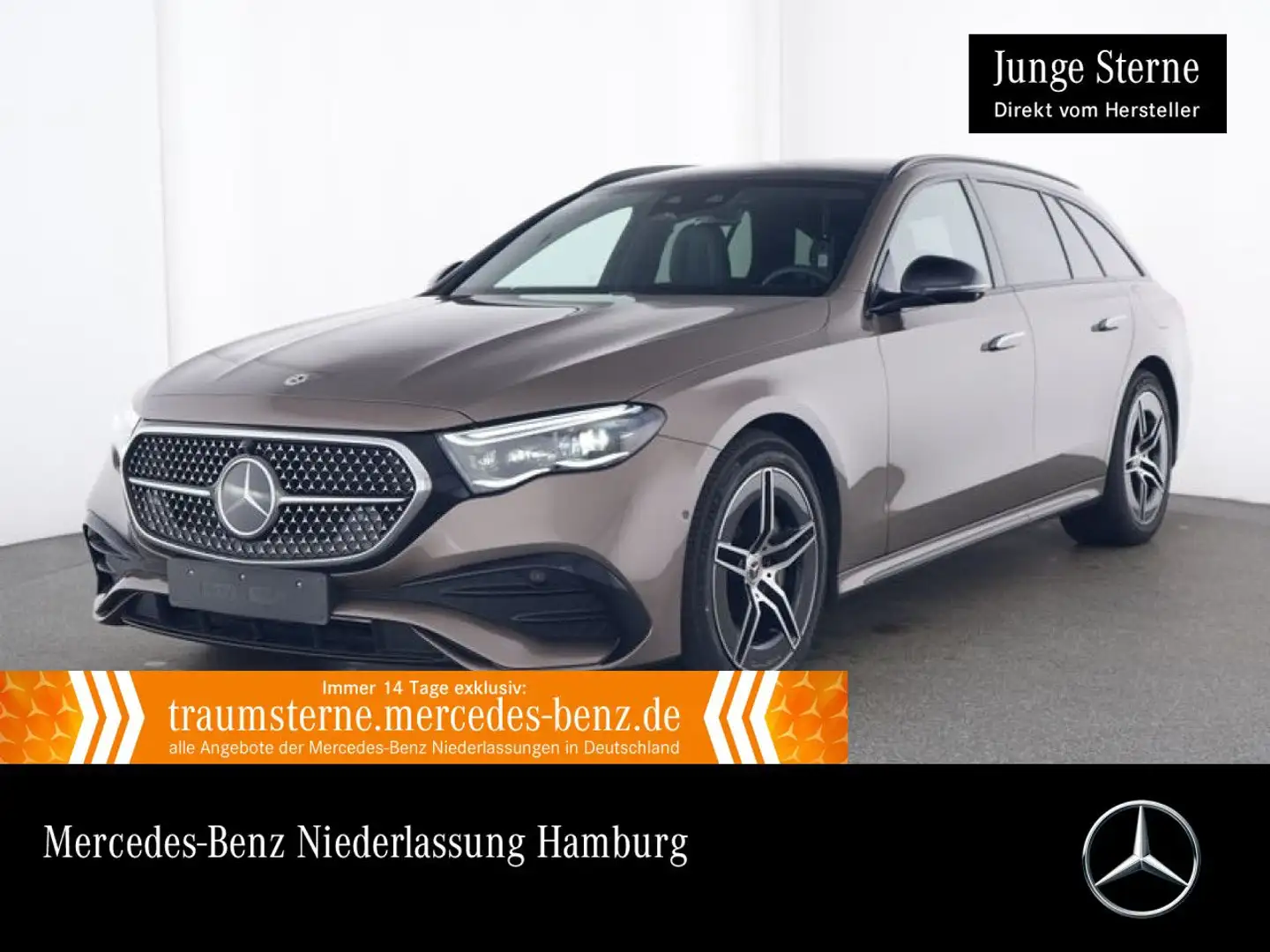 Mercedes-Benz E 300 de T Hybrid AMG Fahrass 360° Pano Burmester Braun - 1