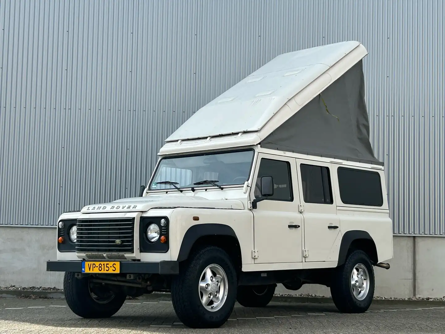 Land Rover Defender 2.4TD hefdak - airco - trekhaak - camper Wit - 1