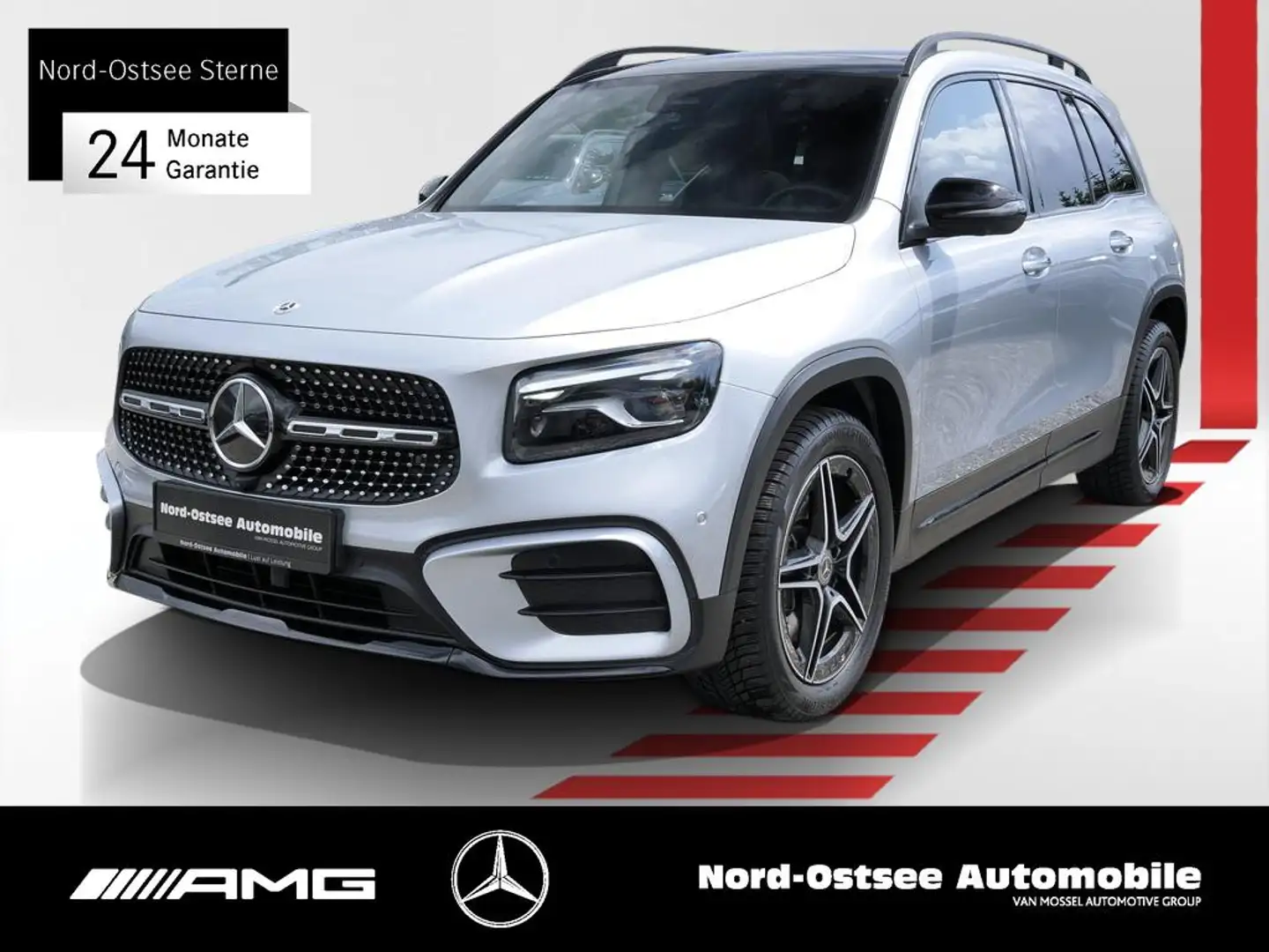 Mercedes-Benz GLB 220 d 4M AMG ADV+ 360°KAM MULTIBEAM TEMPO AHK SHZ Silber - 1