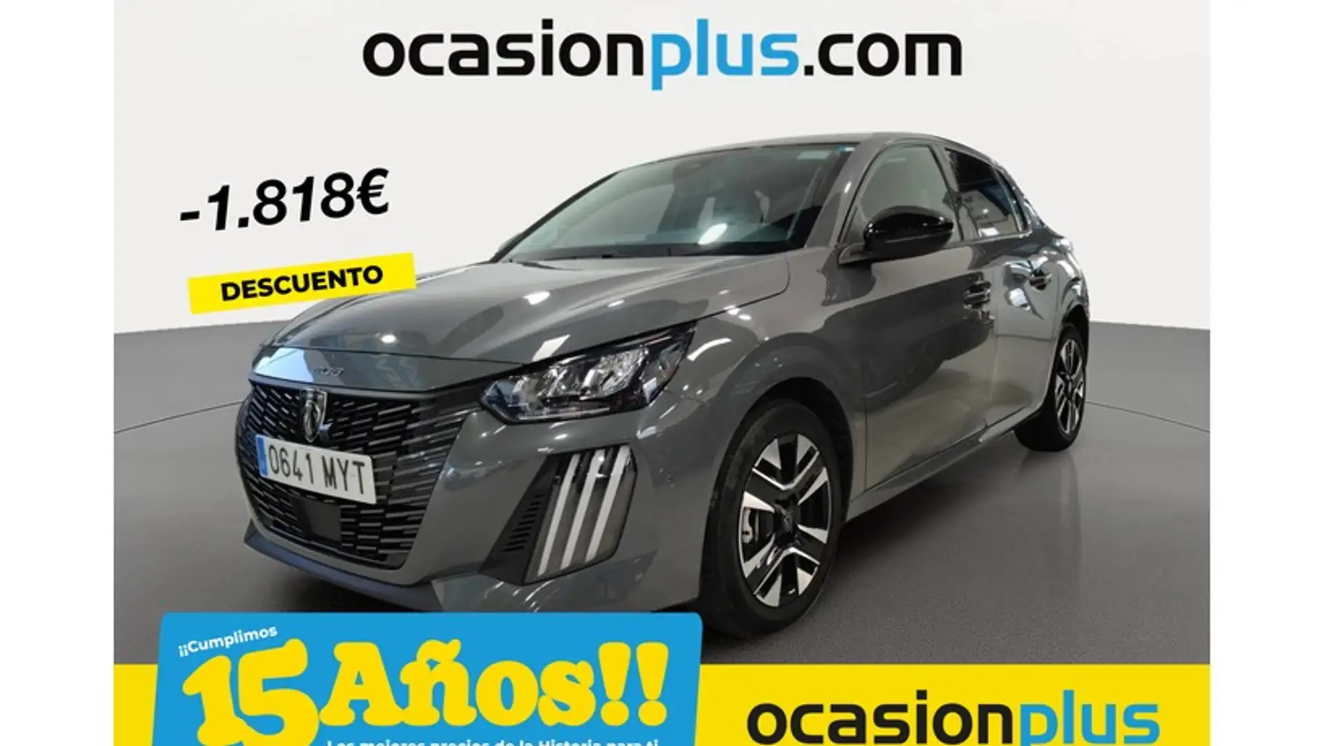 Peugeot 208 1.2 Hybrid Allure e-DCS6 100 Gris - 1