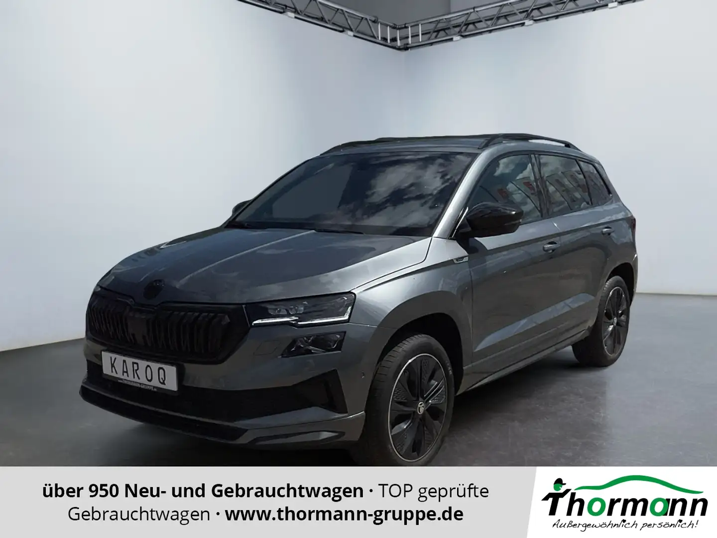 Skoda Karoq 1.5 Sportline TSI ACT ACC 360 4xSHZ AHK Grau - 1