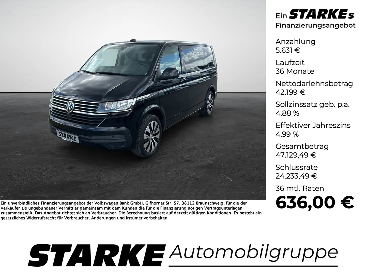 Volkswagen T6 Multivan 2.0 TDI DSG T6.1 Comfortline Schwarz - 1