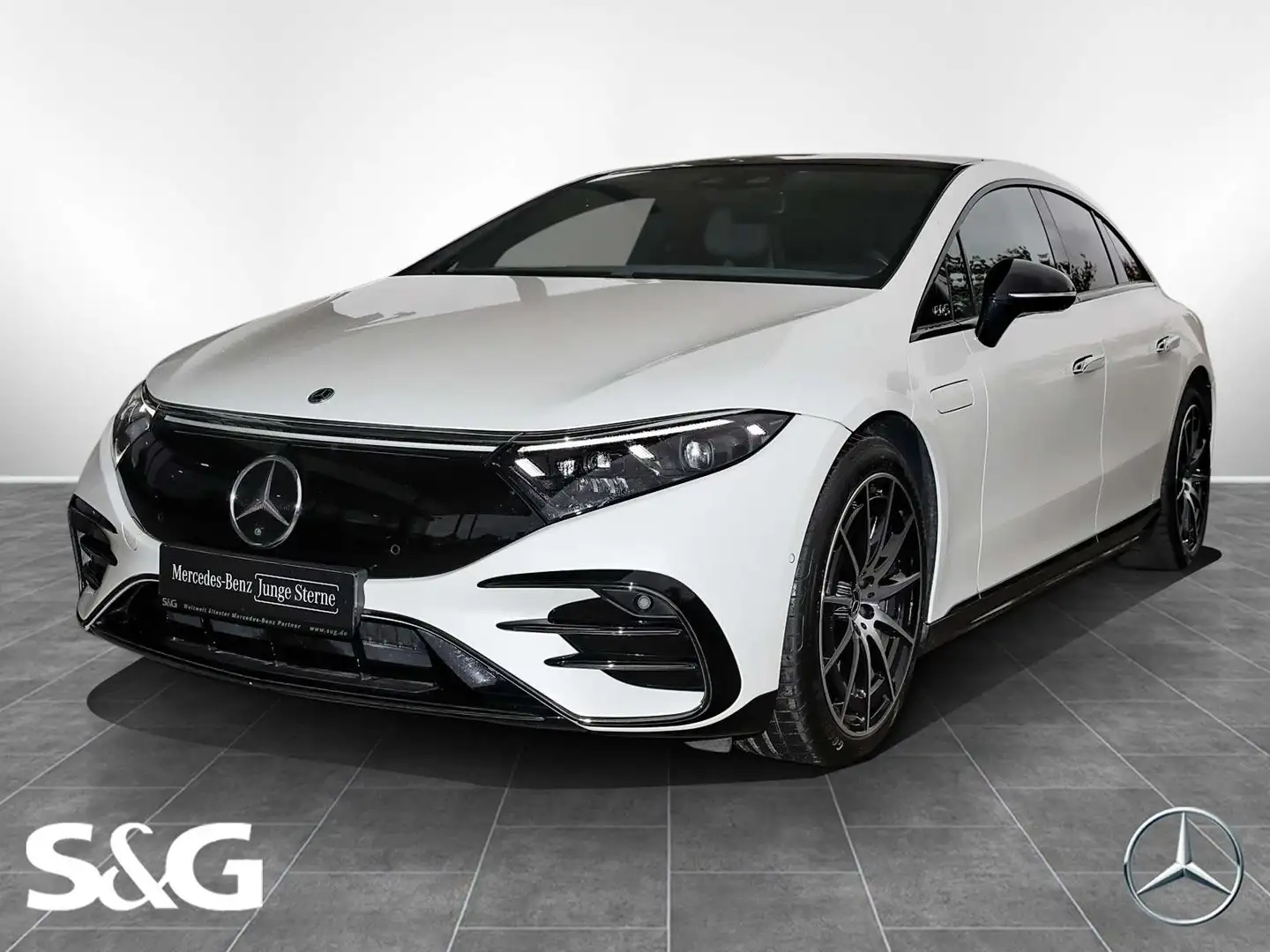 Mercedes-Benz EQS 4 M AMG Line HEADUP+DISTRONIC+MEMORY+21" Weiß - 1