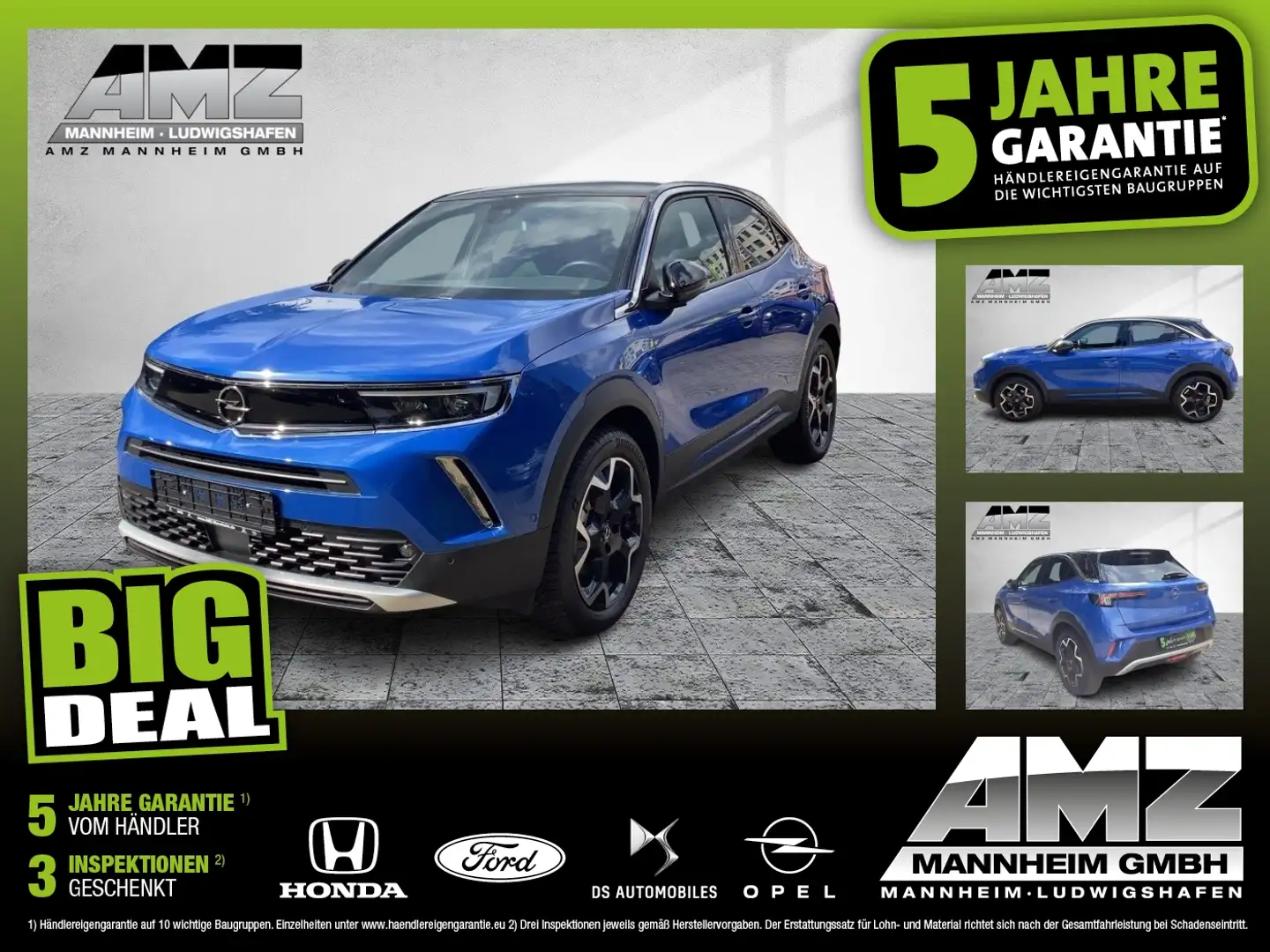 Opel Mokka-E Ultimate Matrix+ACC+Alcantara+LED+Navi Blauw - 1
