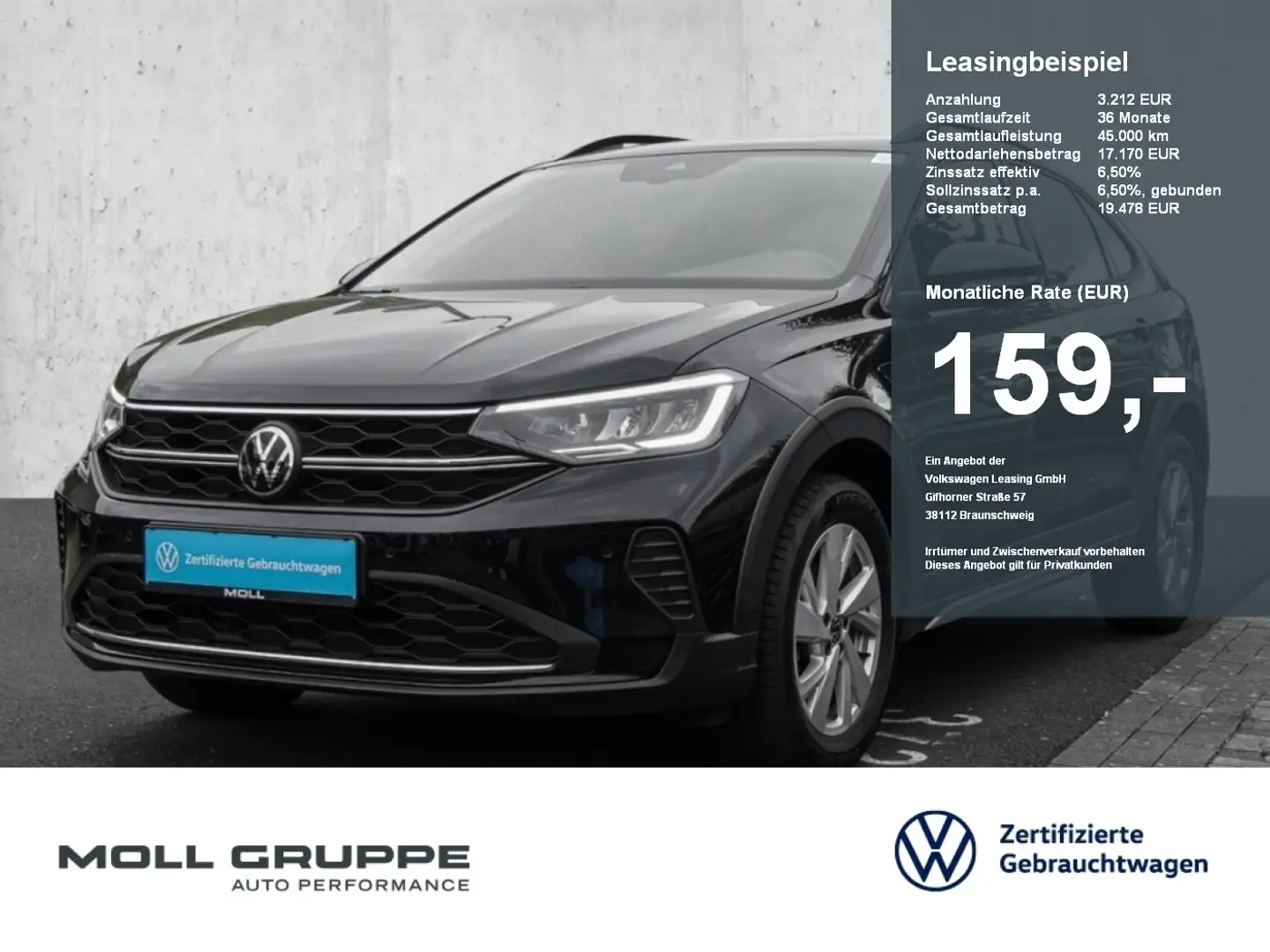 Volkswagen Taigo 1.0 TSI Life LM LED PDC SPURH KLIMAA VICO Negru - 1