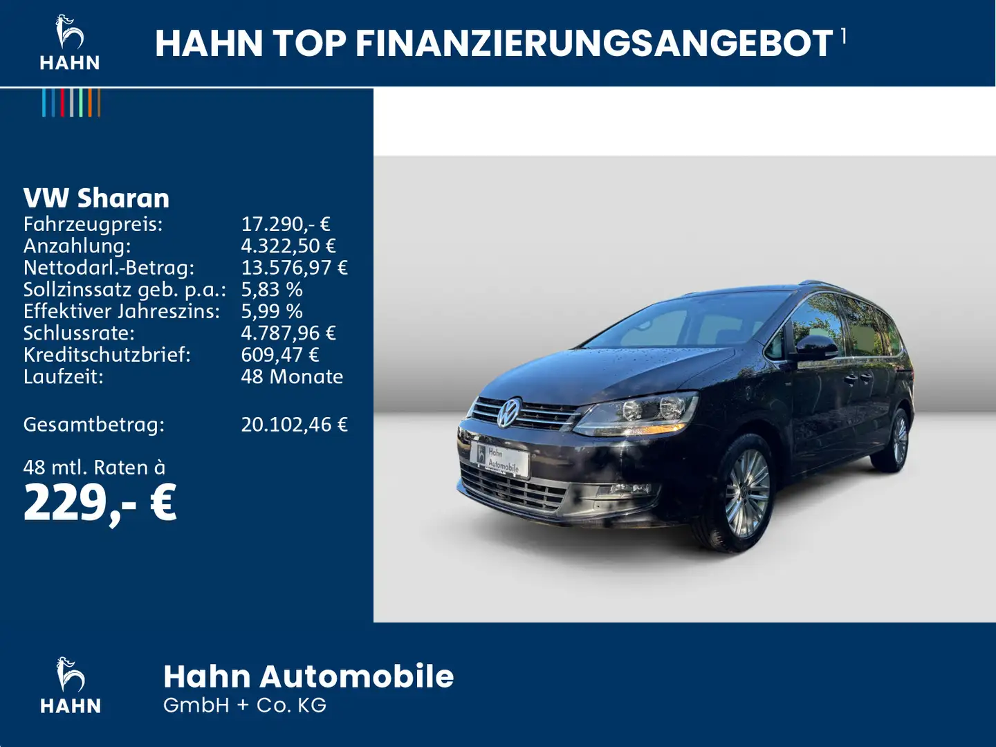 Volkswagen Sharan 1.4TSI Cup CAM Navi ParkAssist Dämmglas Schwarz - 2