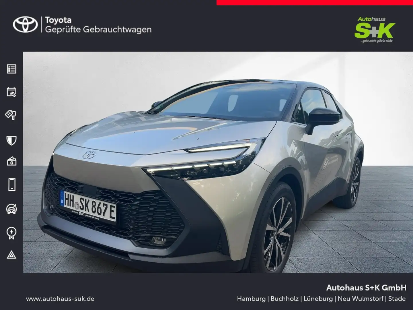 Toyota C-HR 2,0-l Plug-in Hybrid 5-Türer+R-Kamera+ Argento - 1