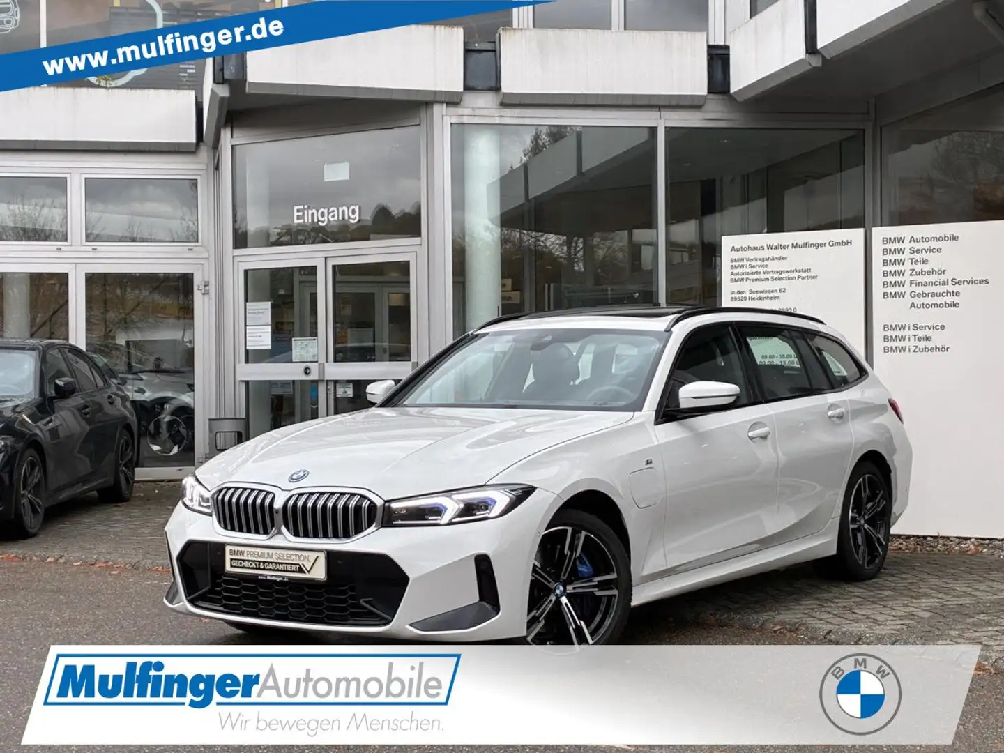 BMW 330 e T M Sport FACELIFT HUD PanoD.SuView.H/K AHK Weiß - 1