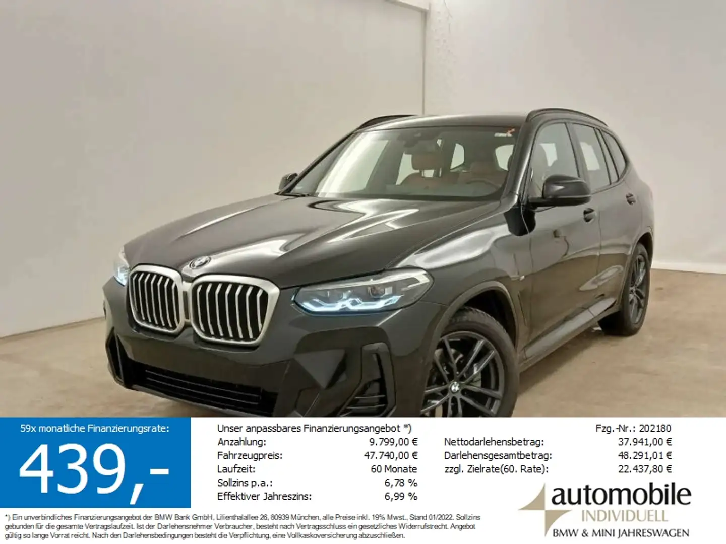 BMW X3 xDr. 20dA M Sport LiveCockpit LED HiFi Kamera Zwart - 1