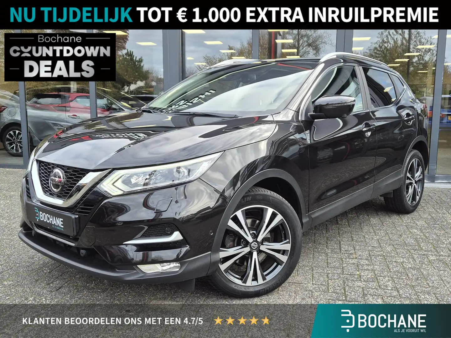 Nissan Qashqai 1.3 DIG-T N-Connecta | Navigatie | Panoramadak | A Noir - 1