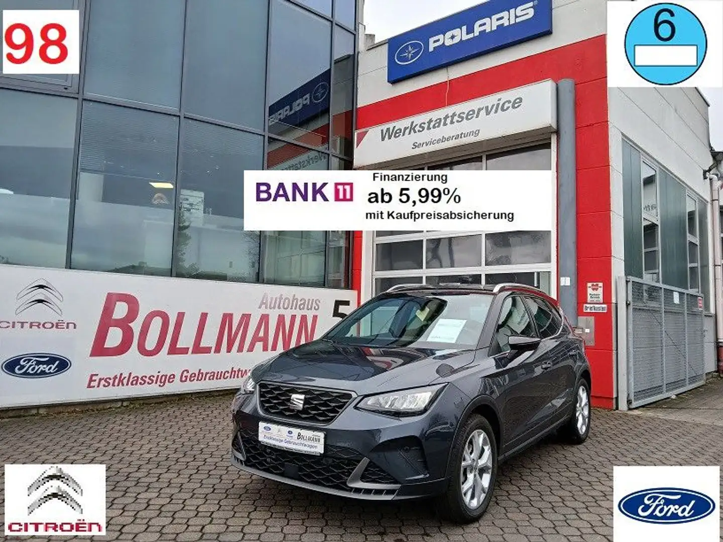 SEAT Arona FR, Automatik,Kamera, AHK,12.300KM Gris - 1