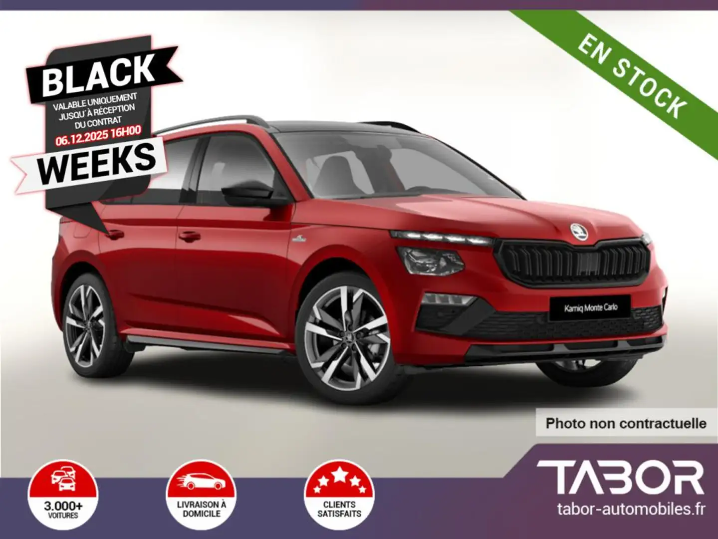 Skoda Kamiq TSI 150 DSG MonteC Pano Matrix ACC Rouge - 1