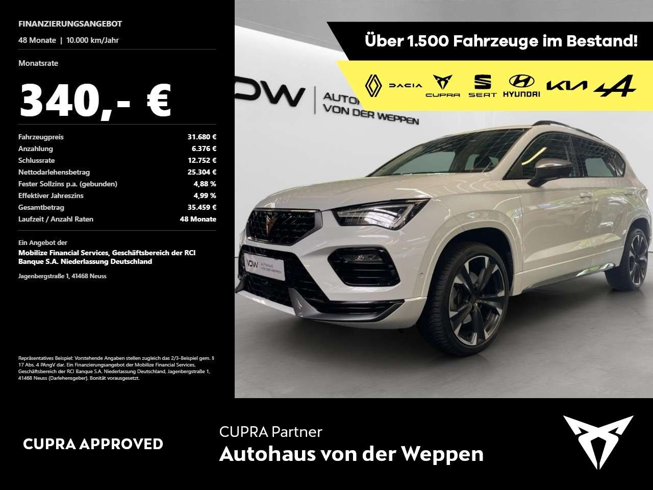 Cupra Ateca — Cupra Ateca Kamera 360 Business-Paket Winter-Paket Klima Navi