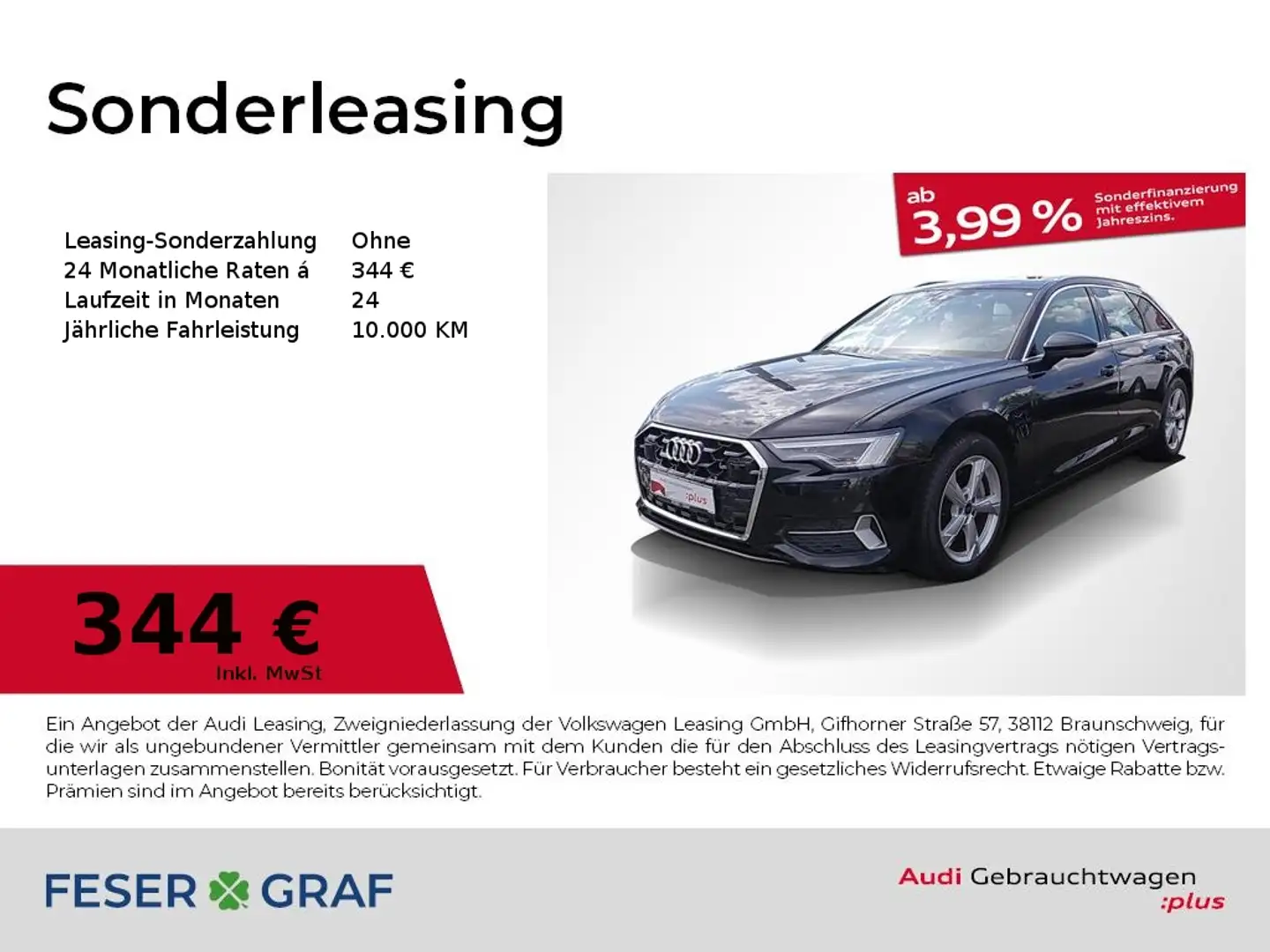 Audi A6 Avant advanced 45 TFSI S tronic Pano ACC 18 Schwarz - 1